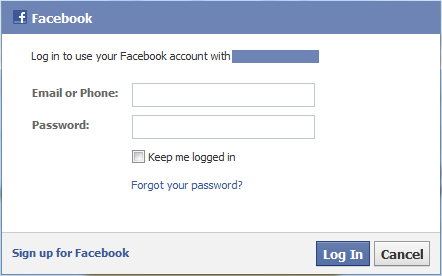 Login with Facebook