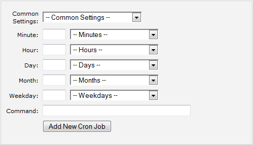 Bluehost Cron Setting