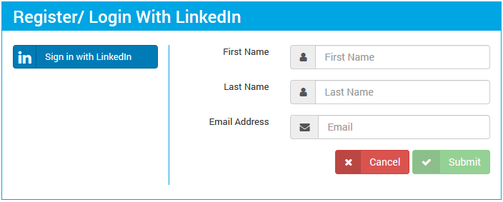 Login with LinkedIn