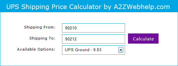 UPS Shipping Rates